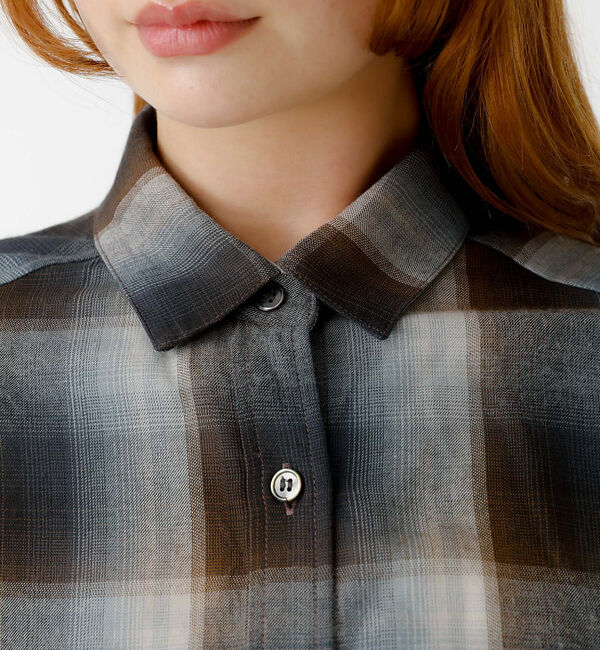 Rouge vif「【MICA&DEAL /マイカアンドディール】オンブレ 2WAYシャツ/チェック」|シャツ・ブラウス|