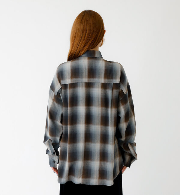 Rouge vif「【MICA&DEAL /マイカアンドディール】オンブレ 2WAYシャツ/チェック」|シャツ・ブラウス|