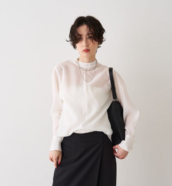 Rouge vif「シアースタンドタイブラウス」|シャツ・ブラウス|