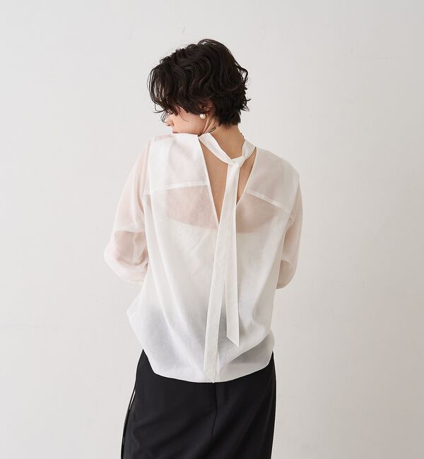 Rouge vif「シアースタンドタイブラウス」|シャツ・ブラウス|