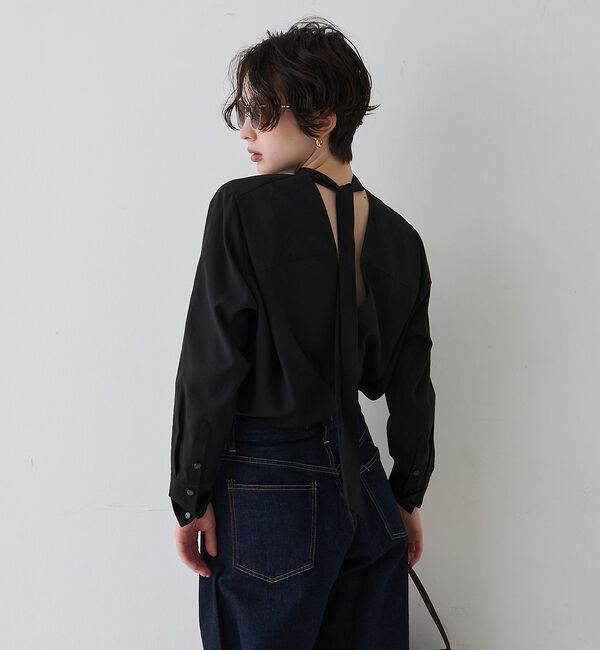 Rouge vif「シアースタンドタイブラウス」|シャツ・ブラウス|