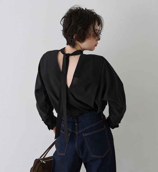 Rouge vif「シアースタンドタイブラウス」|シャツ・ブラウス|