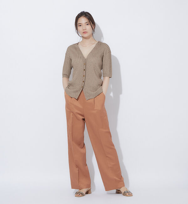 qualite「2WAY Vネックアシメニット」|ニット・セーター|