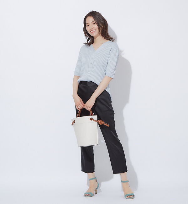 qualite「2WAY Vネックアシメニット」|ニット・セーター|