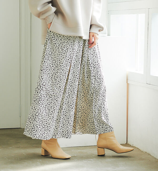 qualite「【WEB・一部店舗限定】マーブルフレアパンツ」|その他|ホワイト