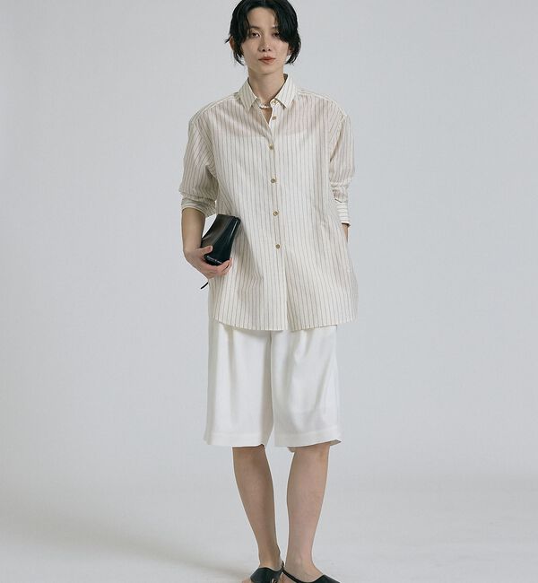 qualite「【大人が穿ける上品ショート丈／新型登場】リネンライクショートパンツ/セットアップ」|その他|