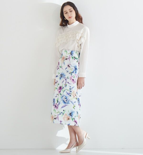 TIARA「ラインフリルブラウス」|シャツ・ブラウス|