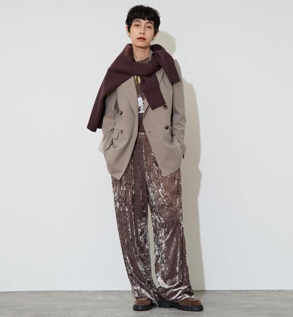 Liesse「クラッシュベロアワイドパンツ」|その他|