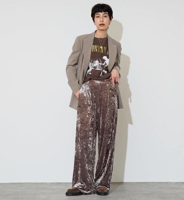 Liesse「クラッシュベロアワイドパンツ」|その他|