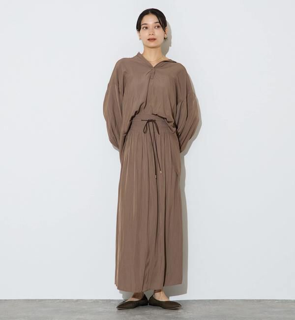 Liesse「割繊ギャザースキッパーブラウス」|シャツ・ブラウス|