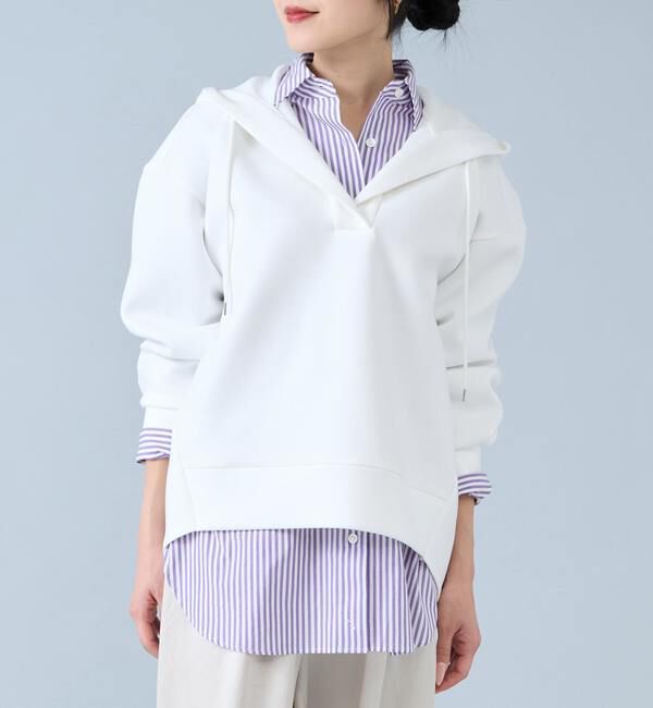 Liesse「ダンボールフーディ」|Tシャツ・カットソー|ホワイト