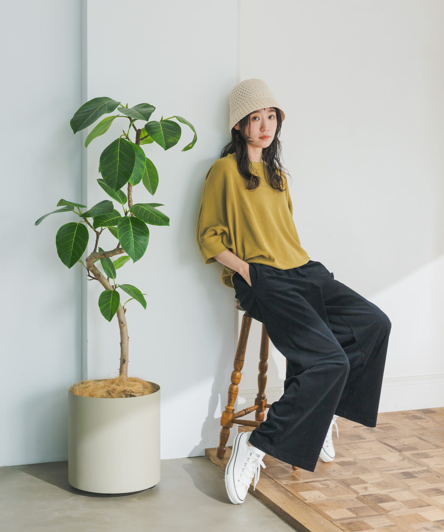 URBAN RESEARCH DOORS「タックフライスワイドTシャツ」|Tシャツ・カットソー|