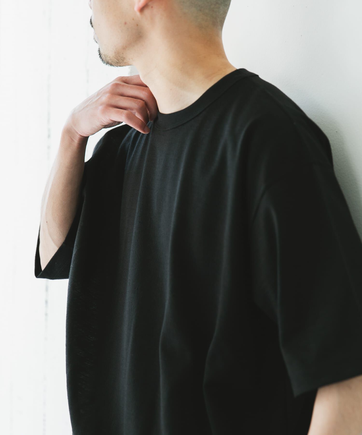 URBAN RESEARCH DOORS「JAPAN FABRIC リネンライクTシャツ」|Tシャツ・カットソー|