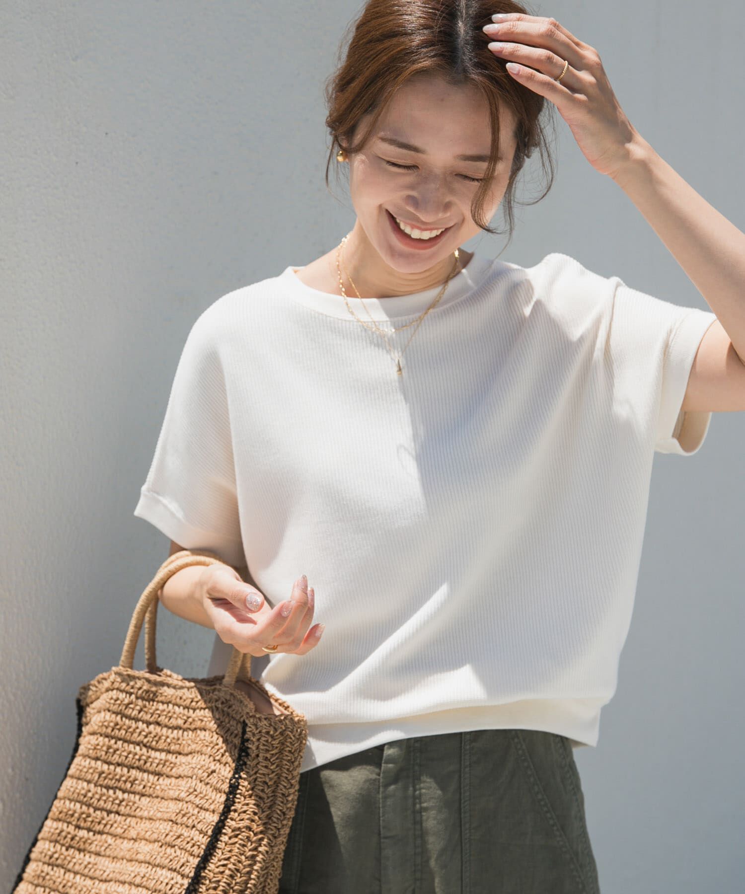 URBAN RESEARCH DOORS「タックフライスフレンチTシャツ」|Tシャツ・カットソー|