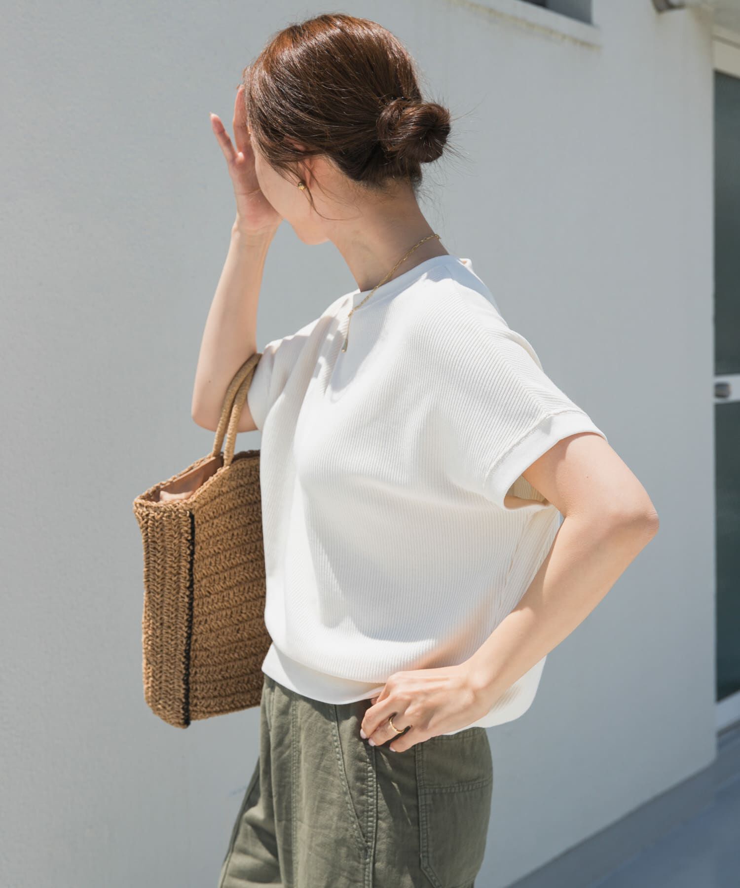 URBAN RESEARCH DOORS「タックフライスフレンチTシャツ」|Tシャツ・カットソー|