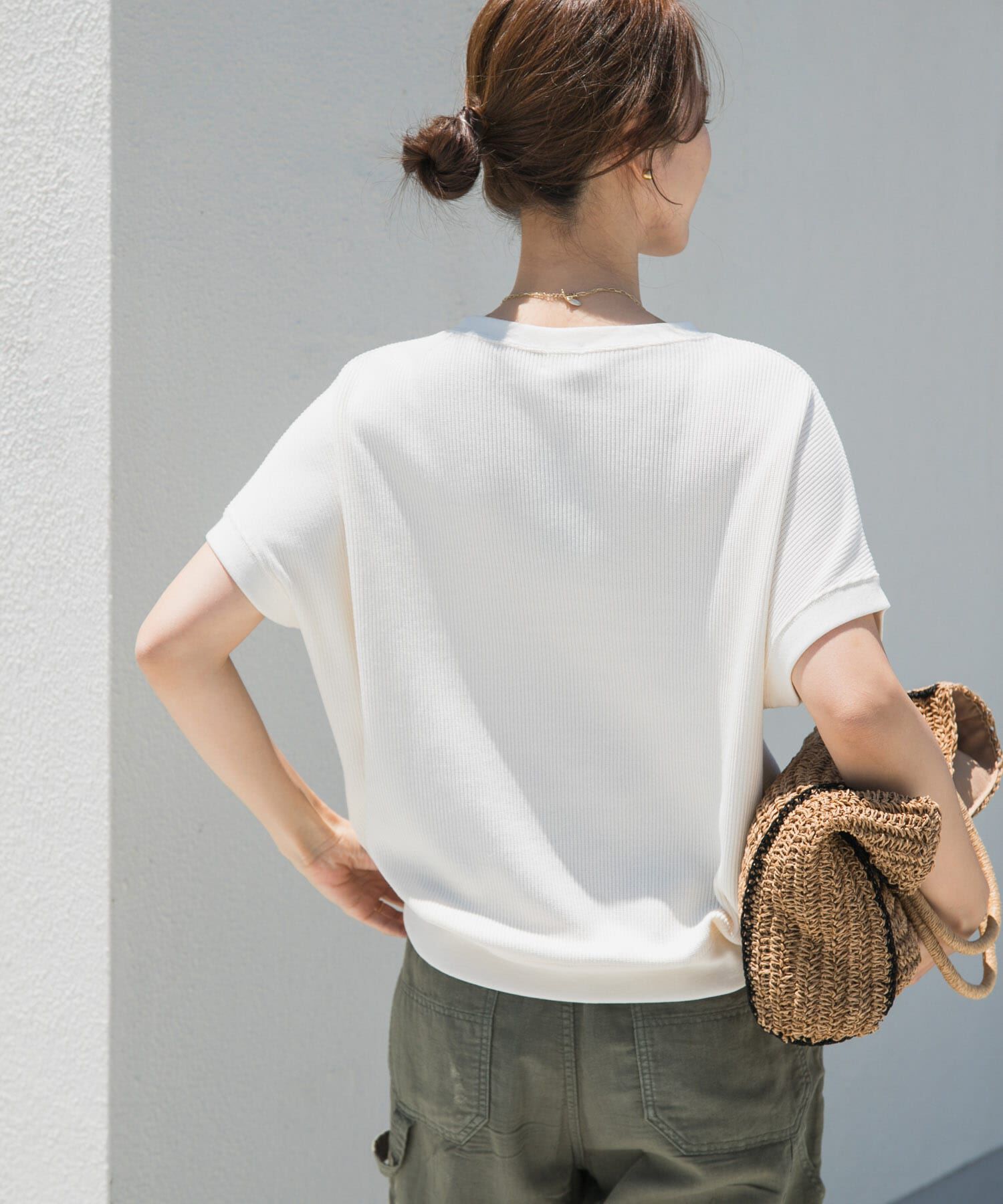 URBAN RESEARCH DOORS「タックフライスフレンチTシャツ」|Tシャツ・カットソー|