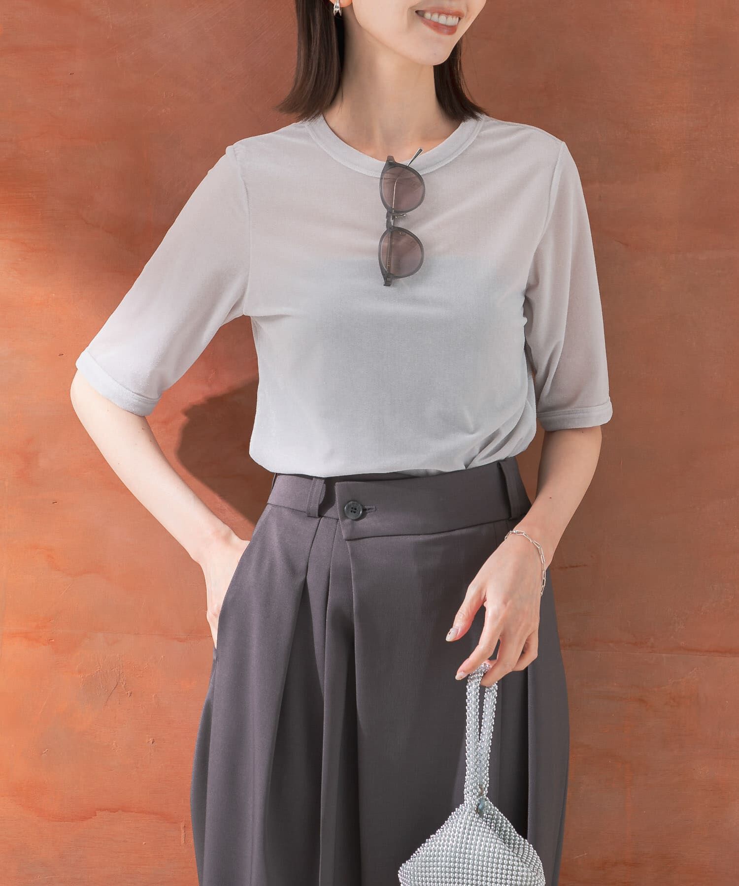 URBAN RESEARCH ROSSO「シアーベロアTシャツ」|Tシャツ・カットソー|