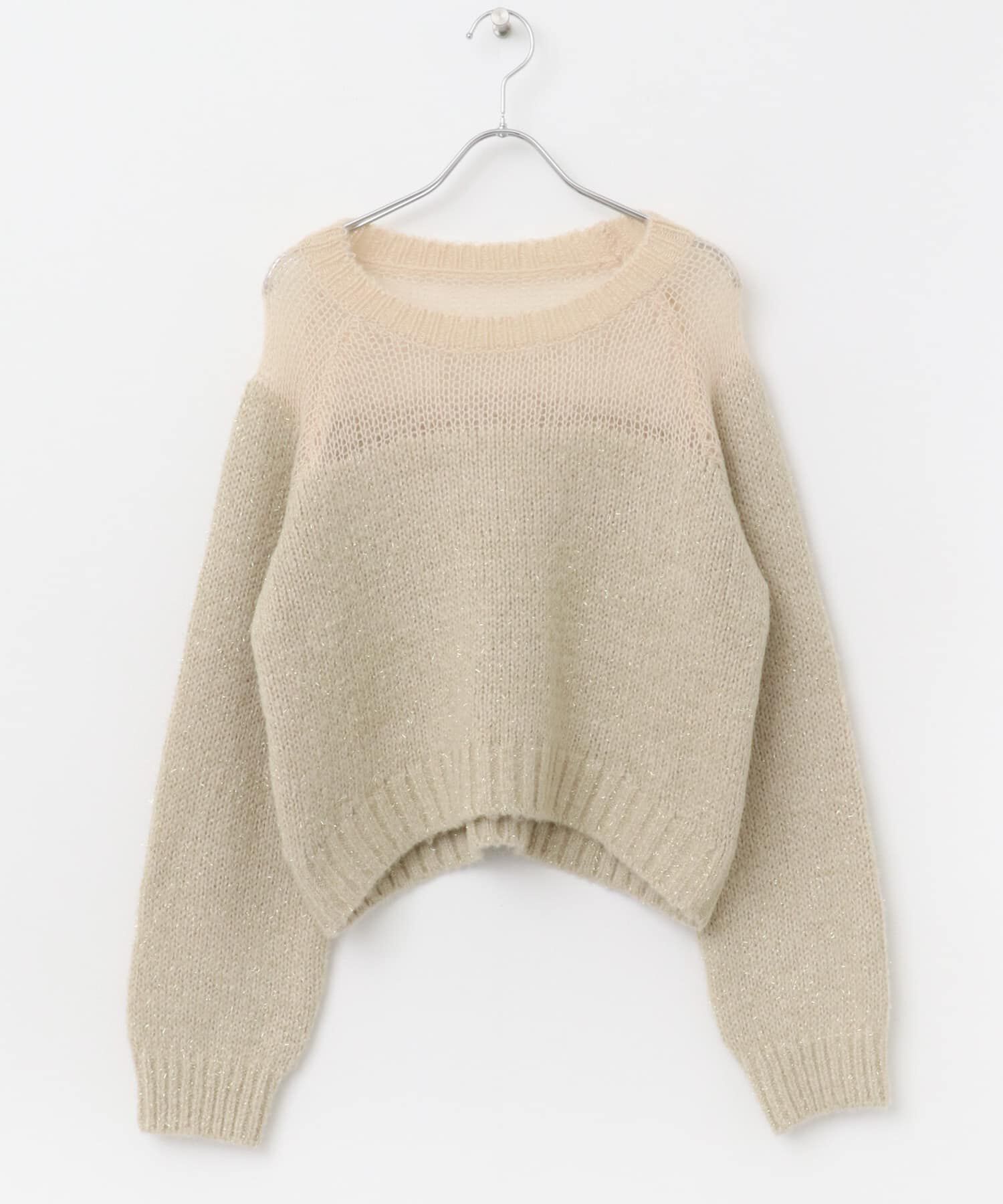 URBAN RESEARCH ROSSO「『WEB限定』ドッキングラメニット」|ニット・セーター|