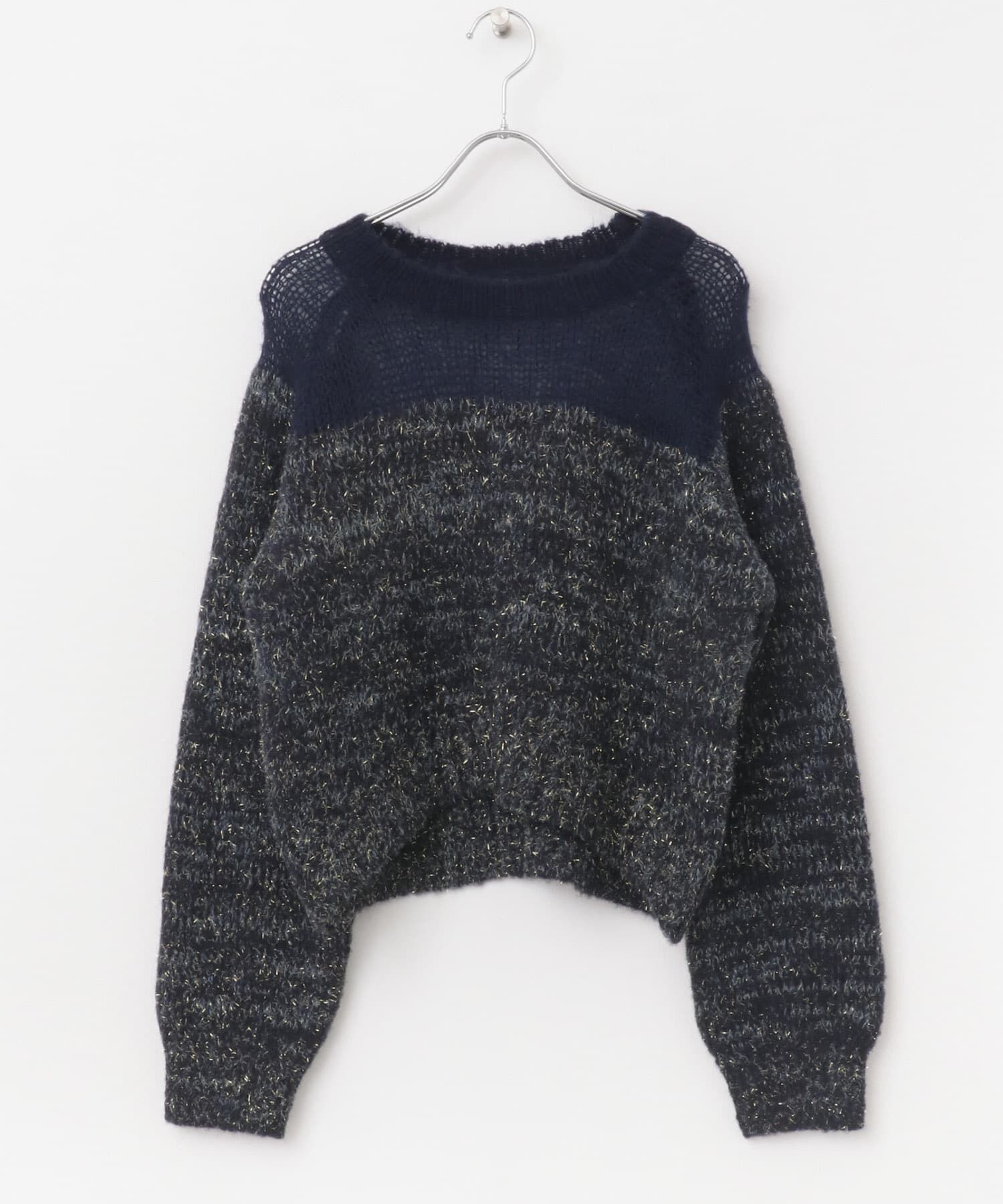 URBAN RESEARCH ROSSO「『WEB限定』ドッキングラメニット」|ニット・セーター|