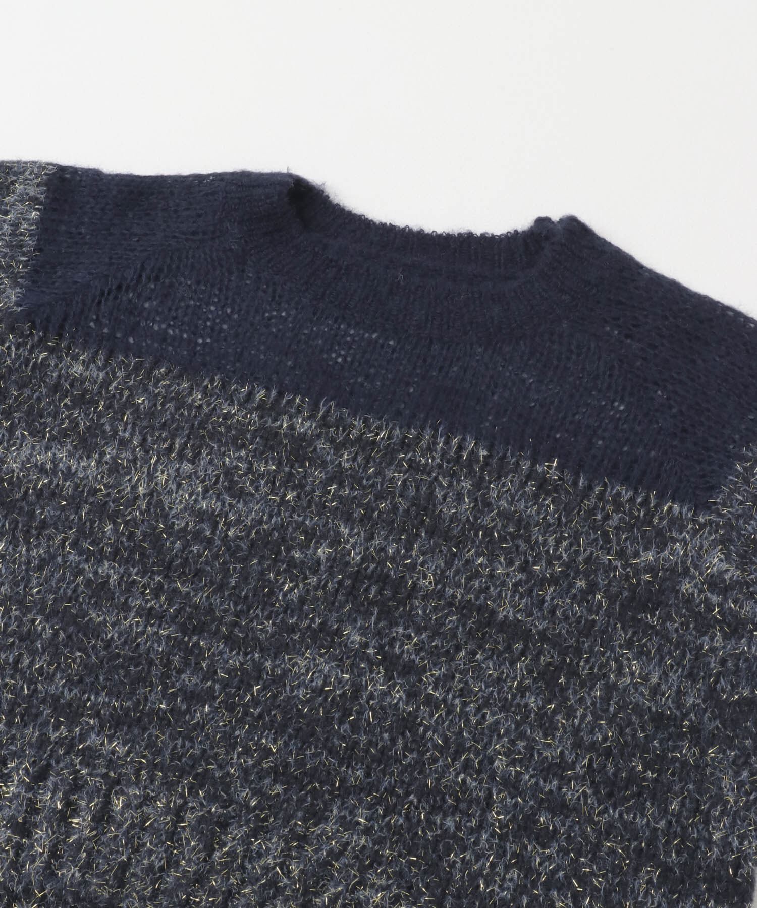 URBAN RESEARCH ROSSO「『WEB限定』ドッキングラメニット」|ニット・セーター|