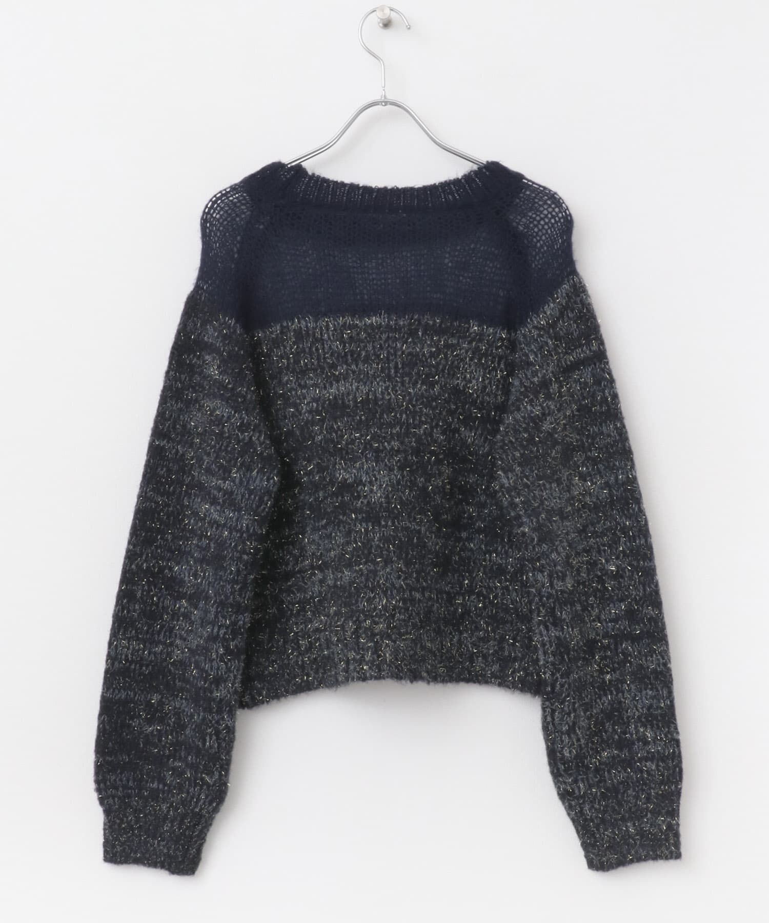 URBAN RESEARCH ROSSO「『WEB限定』ドッキングラメニット」|ニット・セーター|