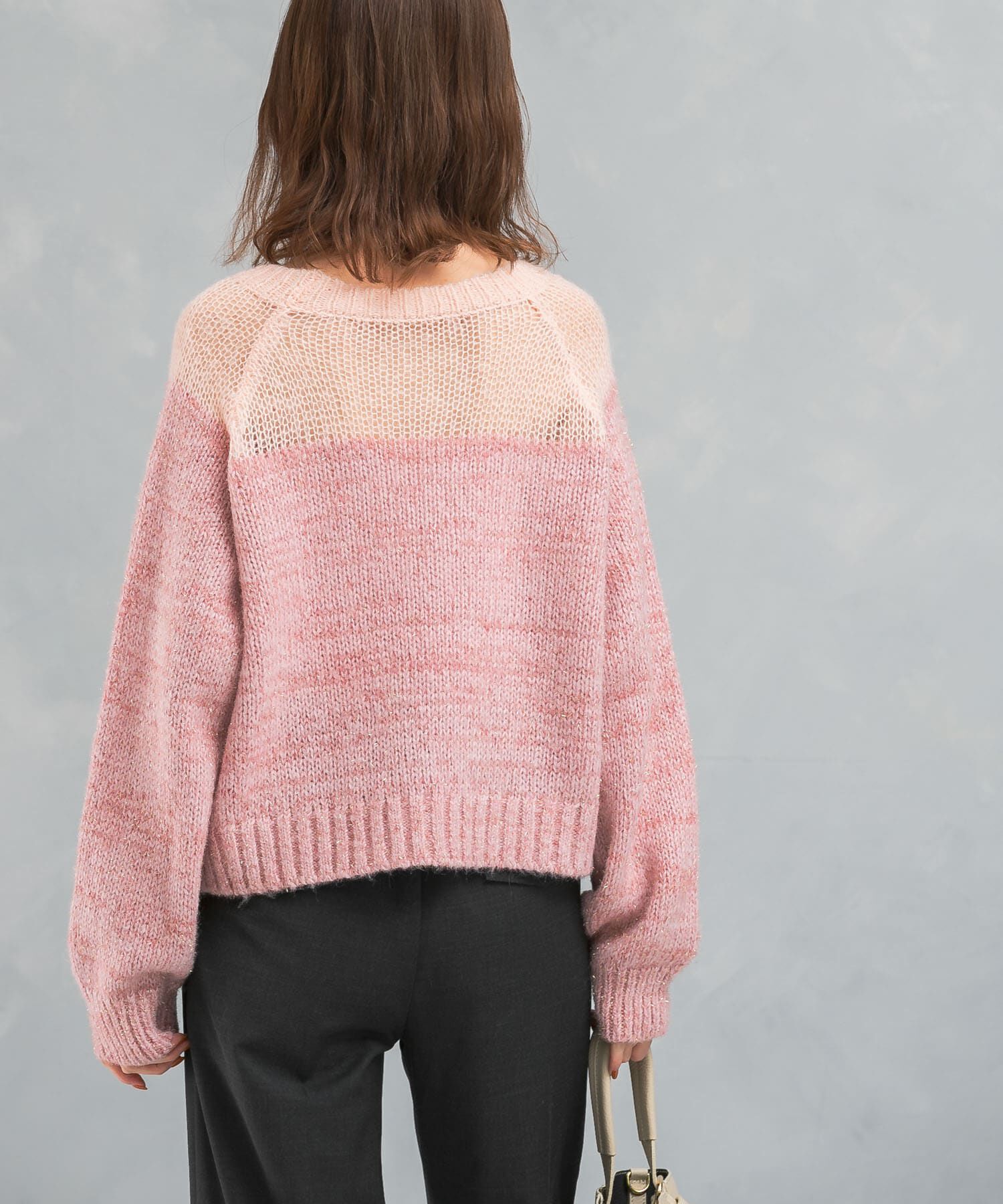 URBAN RESEARCH ROSSO「『WEB限定』ドッキングラメニット」|ニット・セーター|