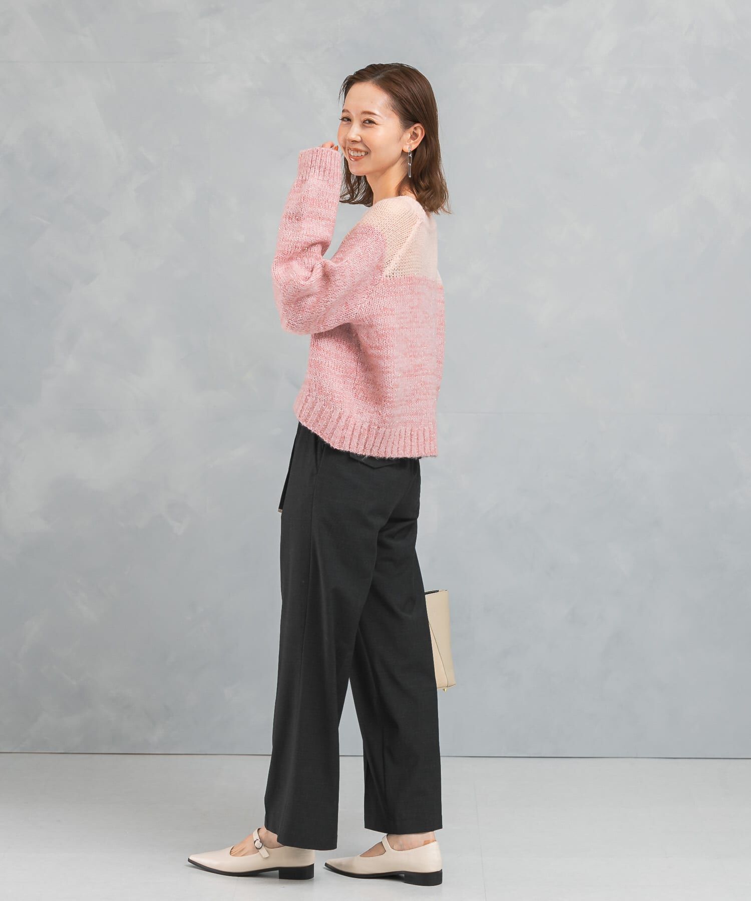 URBAN RESEARCH ROSSO「『WEB限定』ドッキングラメニット」|ニット・セーター|