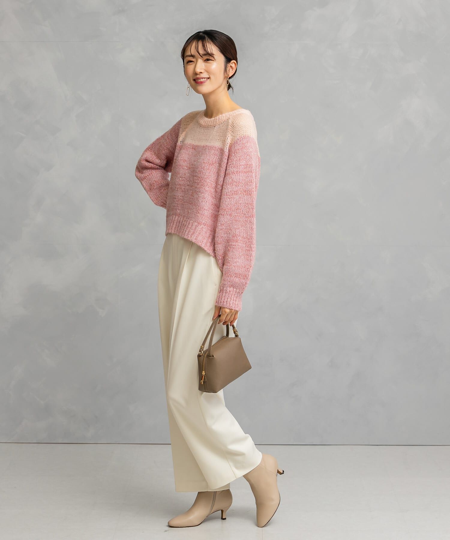 URBAN RESEARCH ROSSO「『WEB限定』ドッキングラメニット」|ニット・セーター|