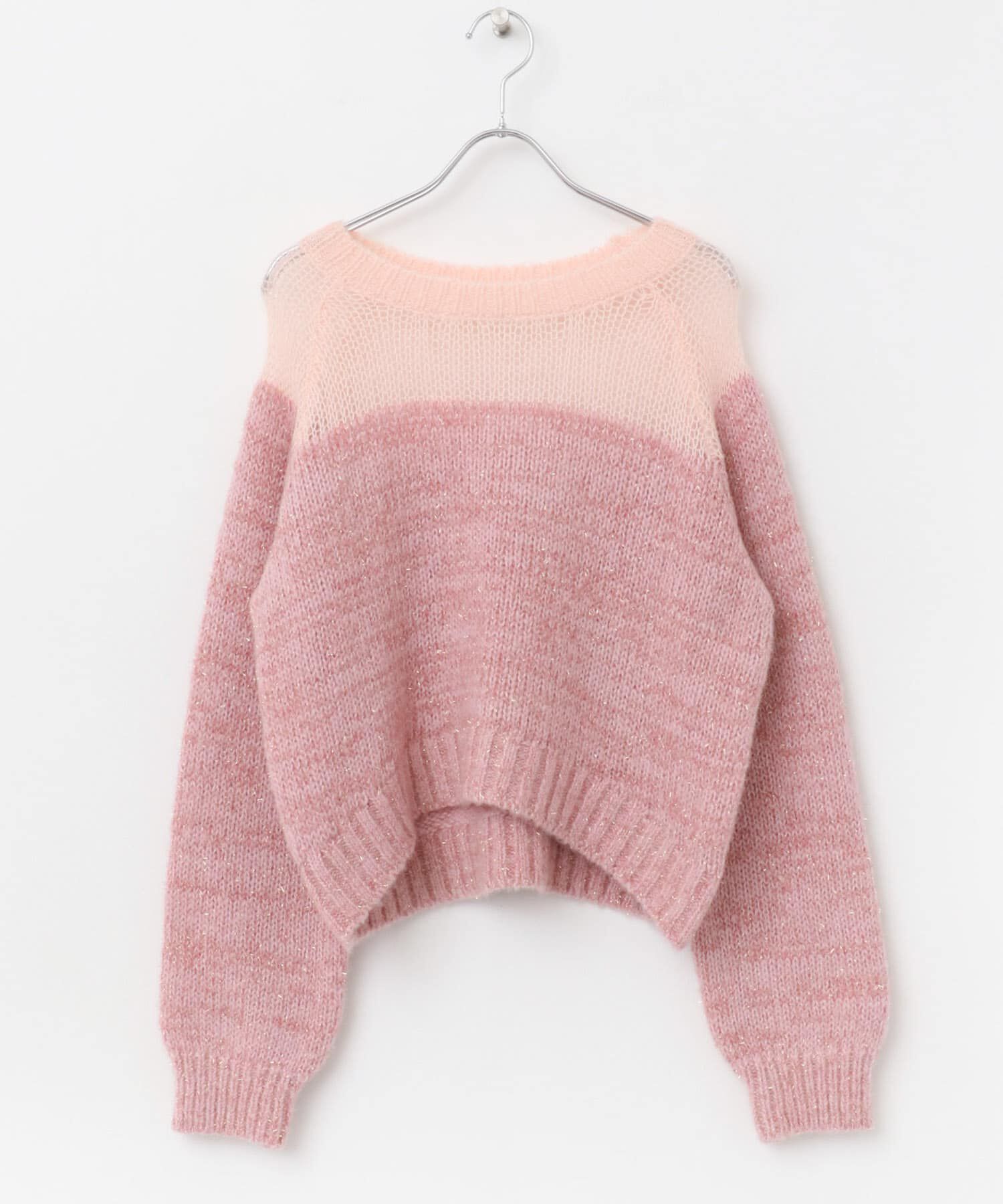 URBAN RESEARCH ROSSO「『WEB限定』ドッキングラメニット」|ニット・セーター|