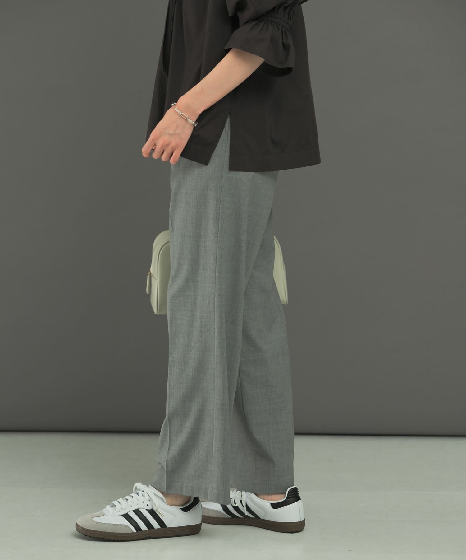 URBAN RESEARCH ROSSO「ウール混ウォッシャブルイージーパンツ」|その他|ライトグレー