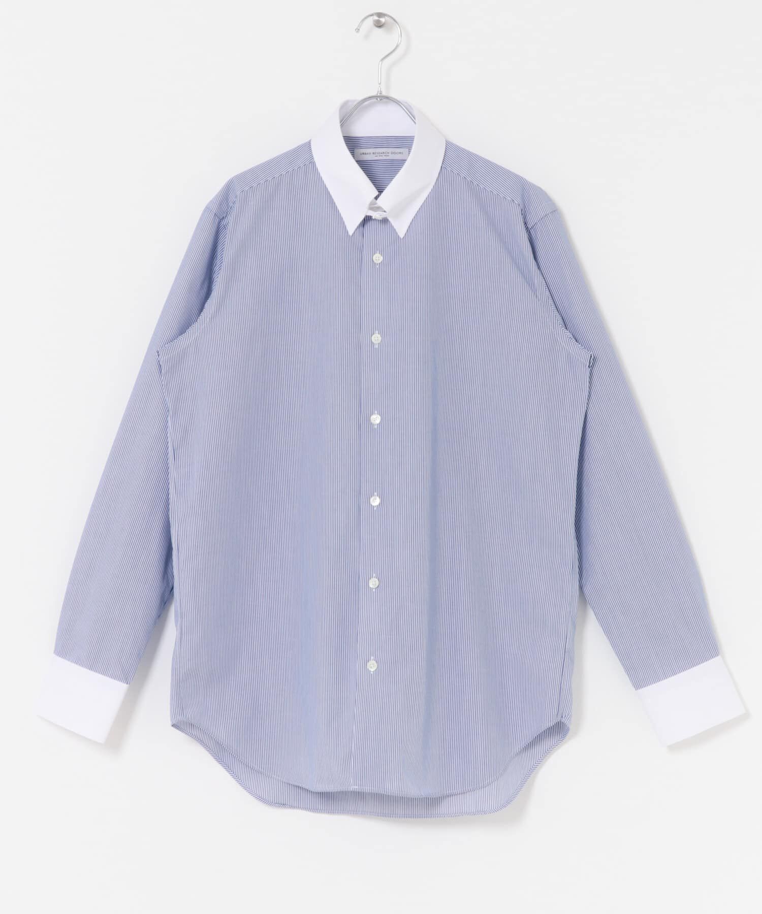 URBAN RESEARCH DOORS「『イージーケア』LIFE STYLE TAILOR　タブカラークレリックシャツ」|シャツ・ブラウス|