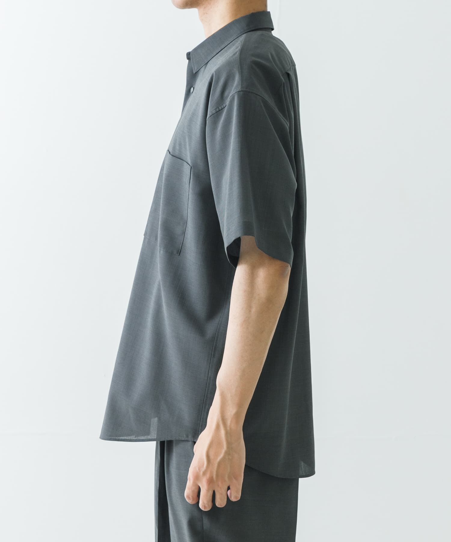URBAN RESEARCH「ウォッシャブルウールサイロフィルショートスリーブシャツ」|シャツ・ブラウス|
