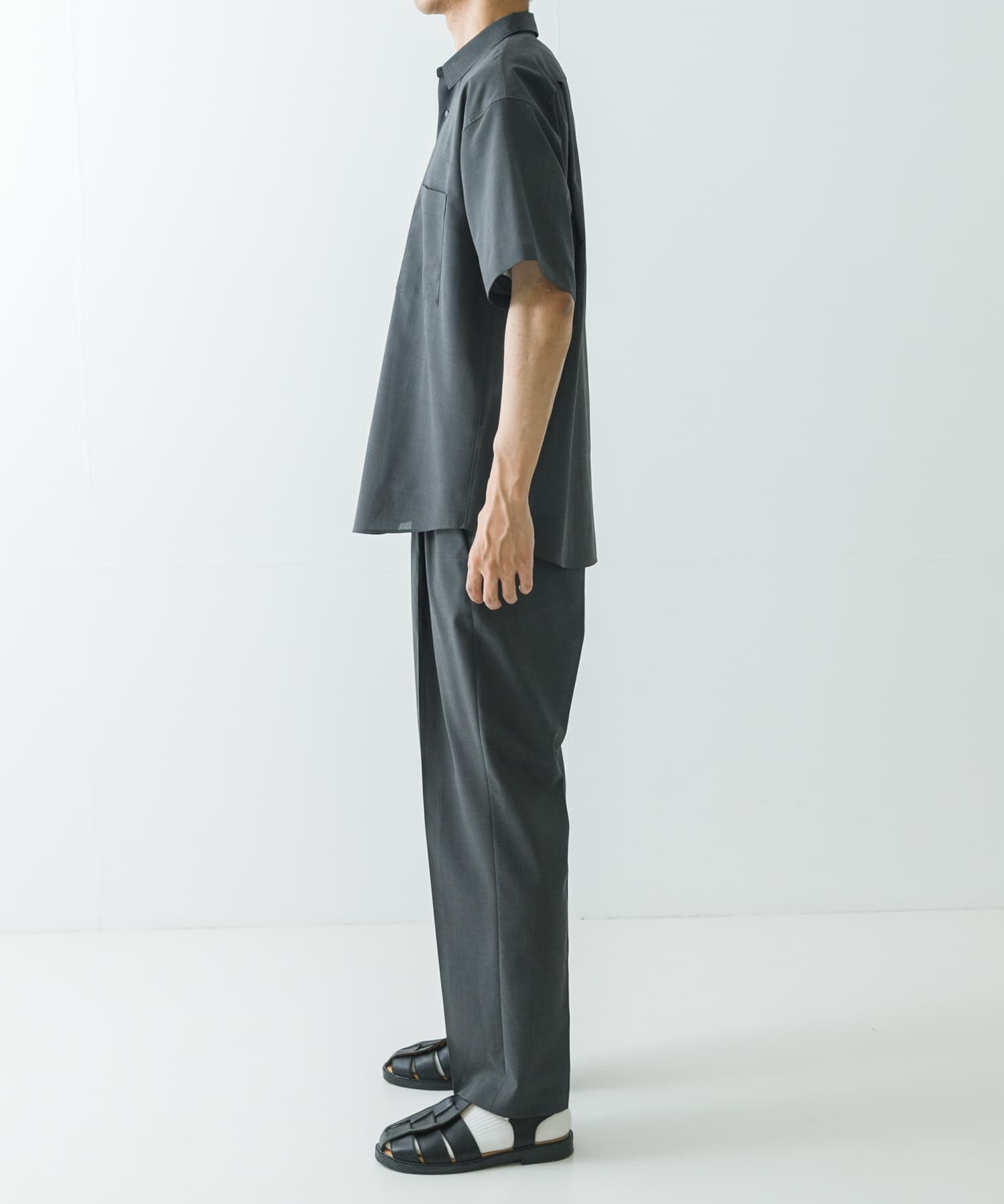 URBAN RESEARCH「ウォッシャブルウールサイロフィルショートスリーブシャツ」|シャツ・ブラウス|