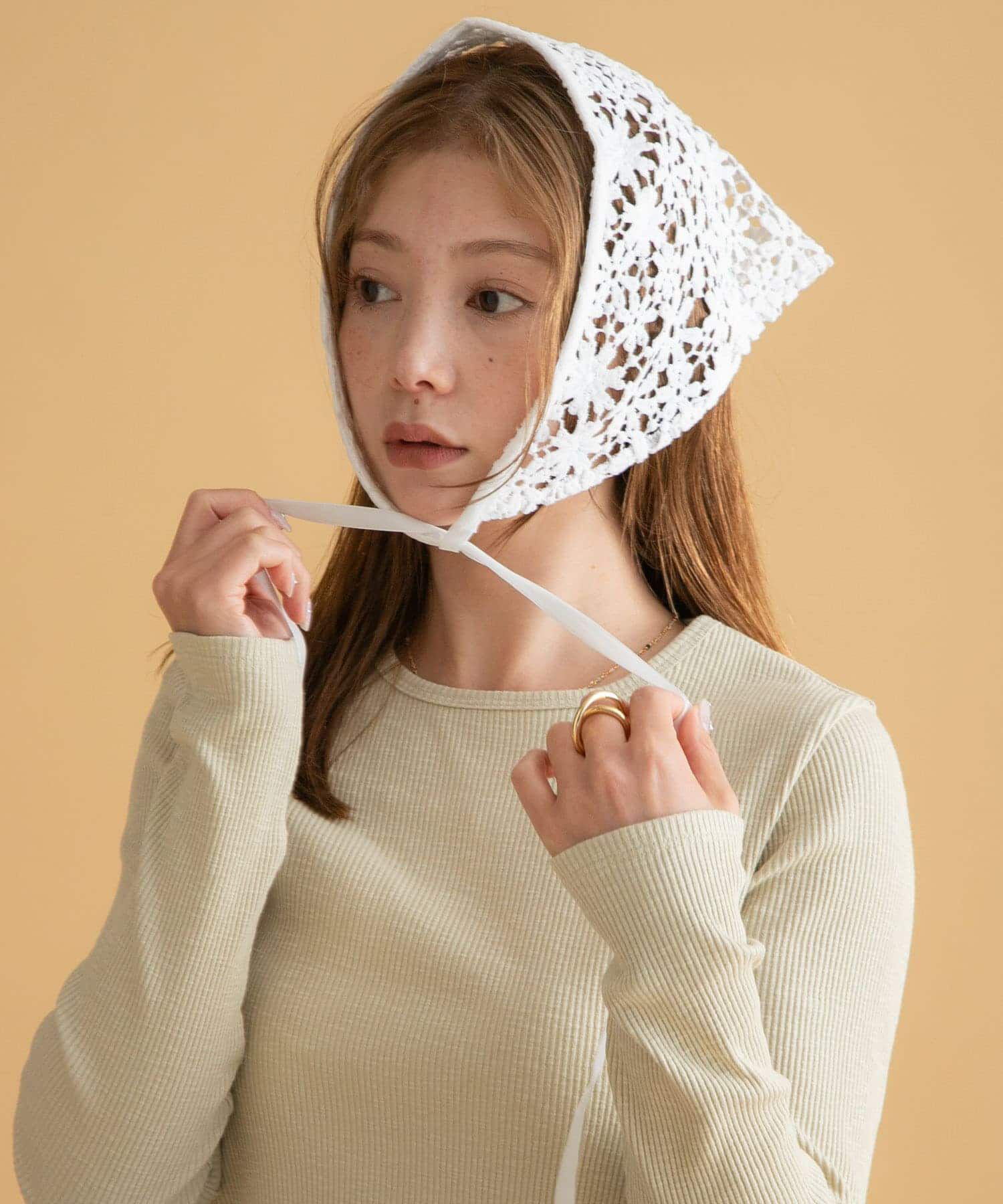 Sonny Label 「フラワーレースサンカクストール」|ストール|