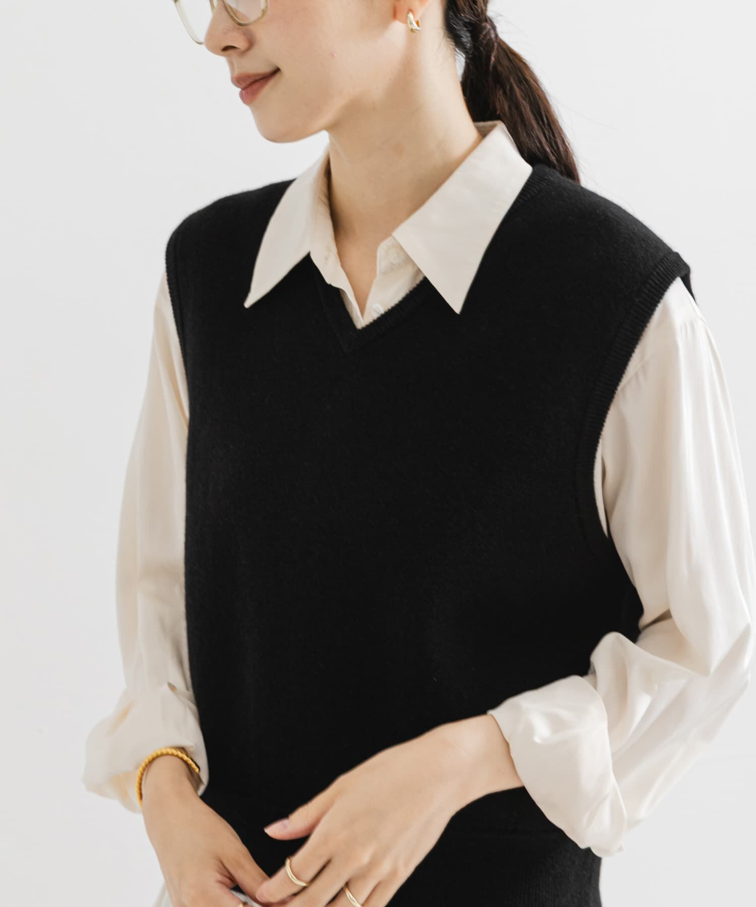 URBAN RESEARCH「ウールカシミヤVネックニットベスト」|ニット・セーター|