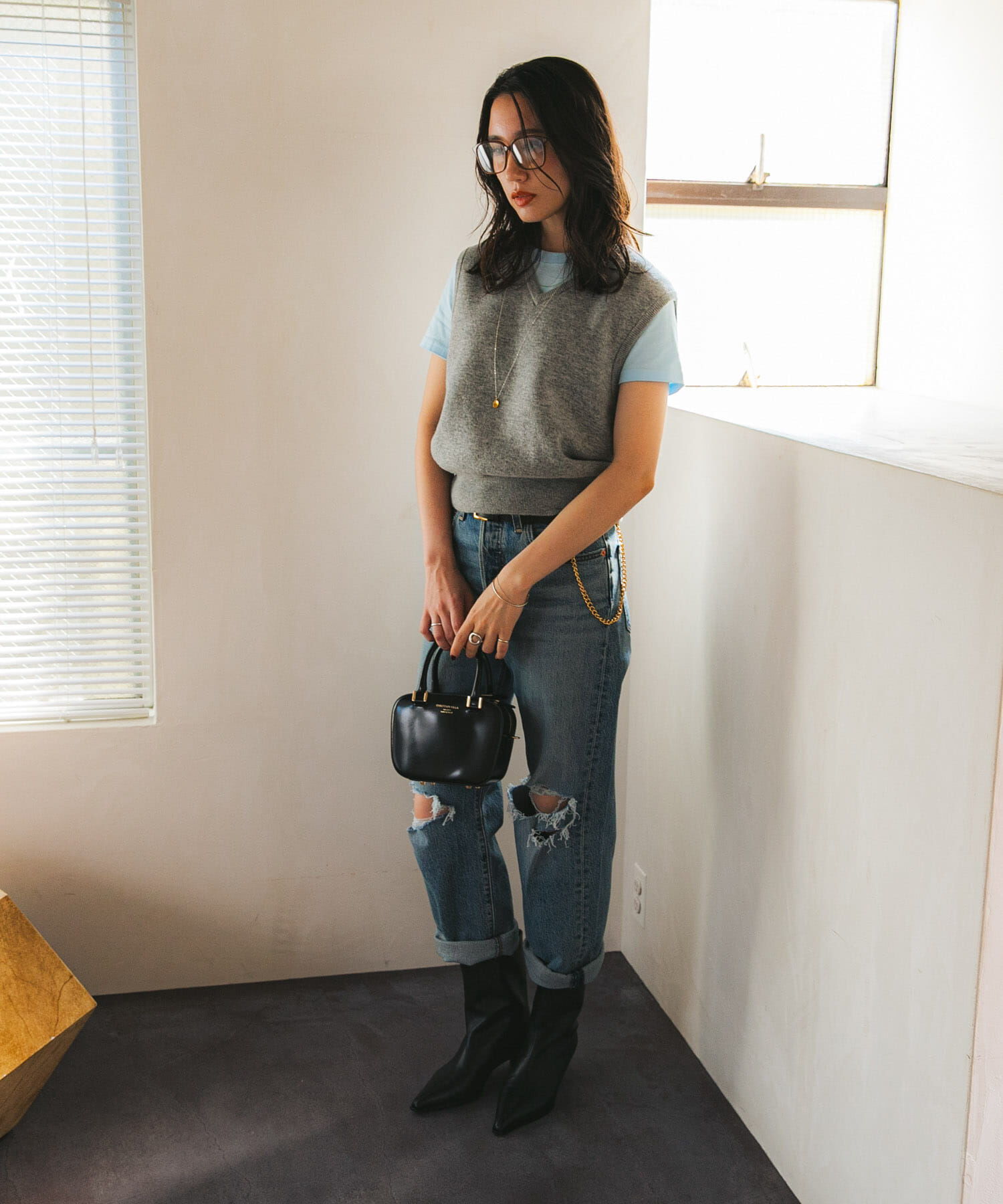 URBAN RESEARCH「ウールカシミヤVネックニットベスト」|ニット・セーター|