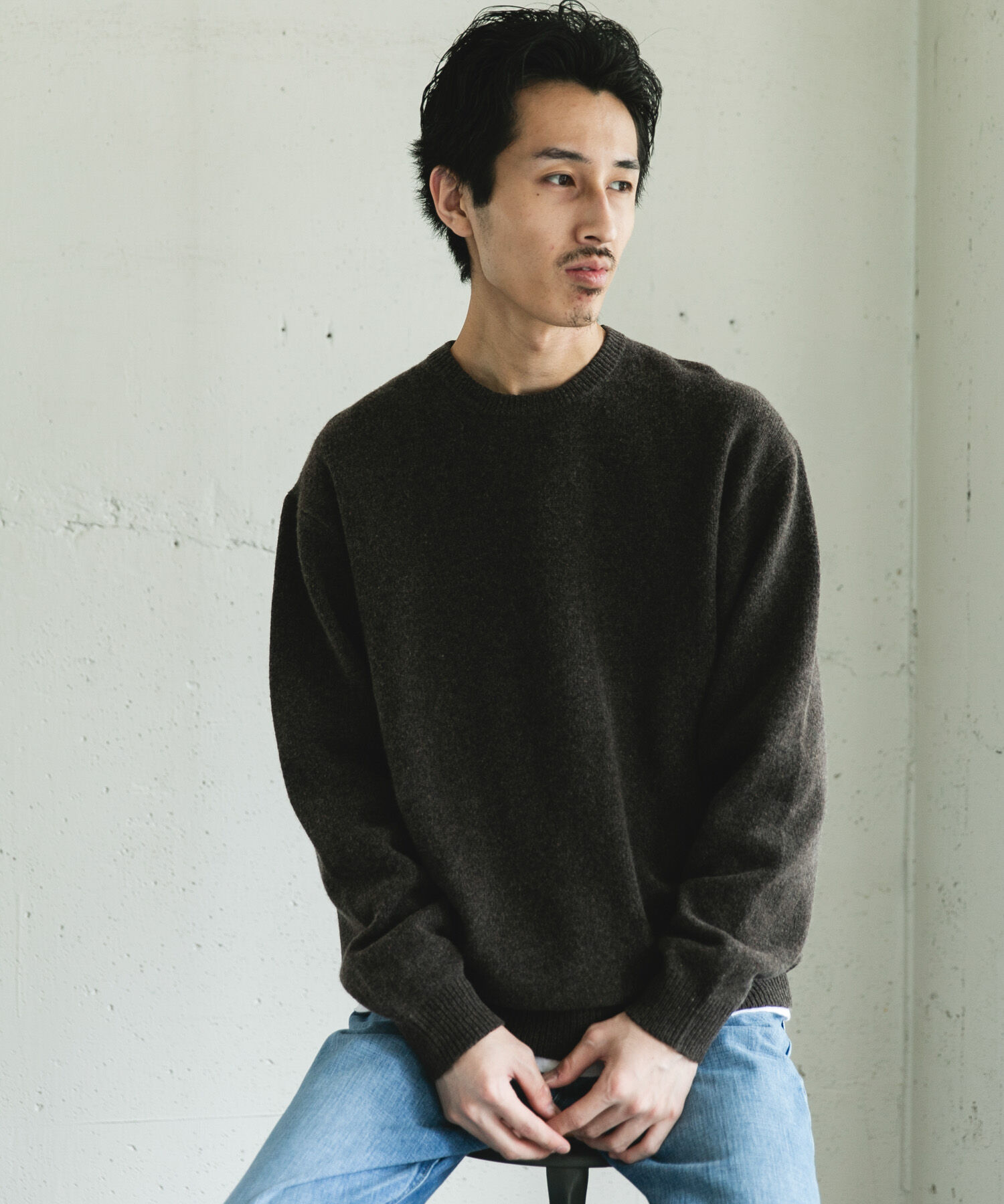 URBAN RESEARCH DOORS「ハミルトンウールクルーネックニット」|ニット・セーター|