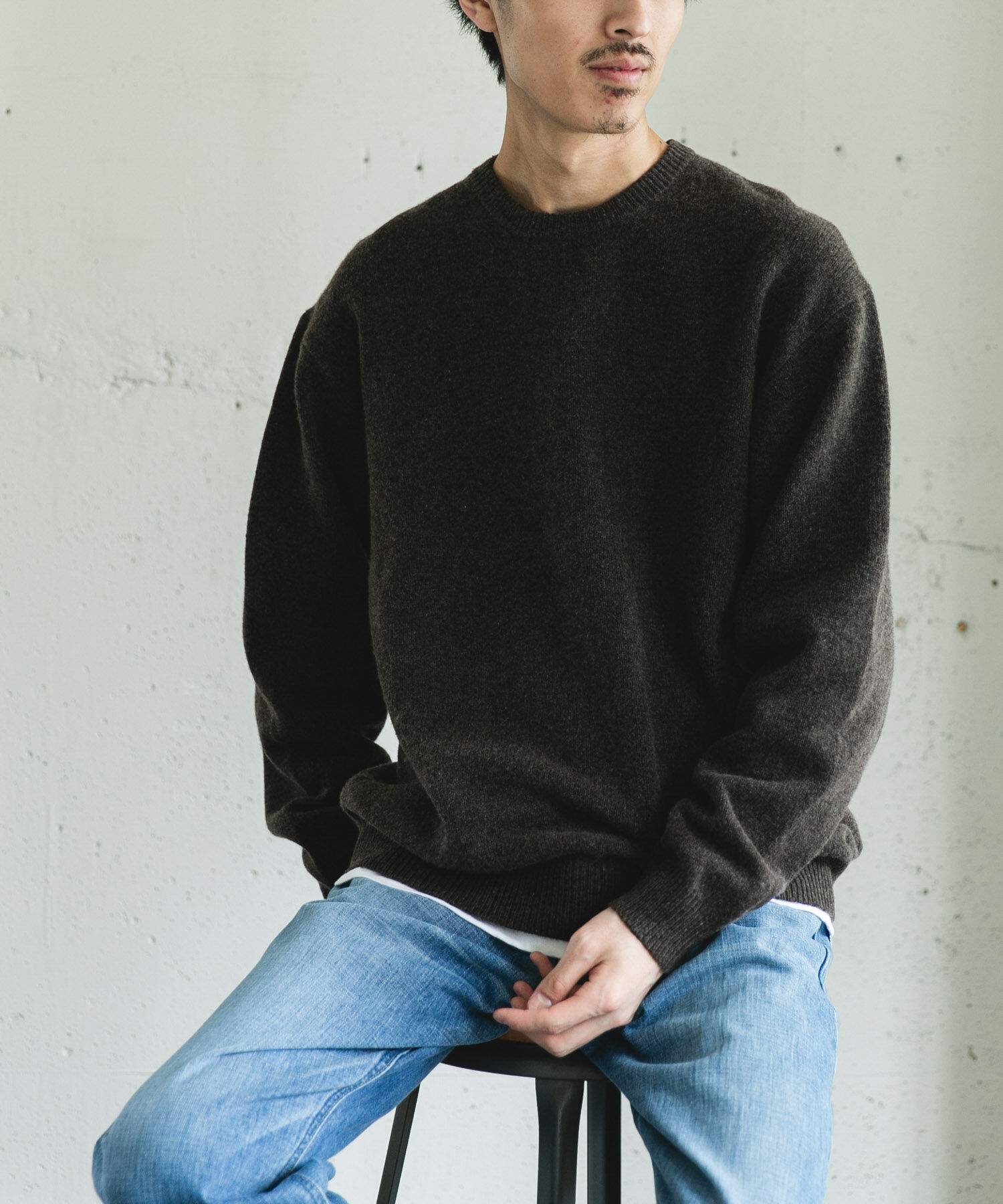 URBAN RESEARCH DOORS「ハミルトンウールクルーネックニット」|ニット・セーター|