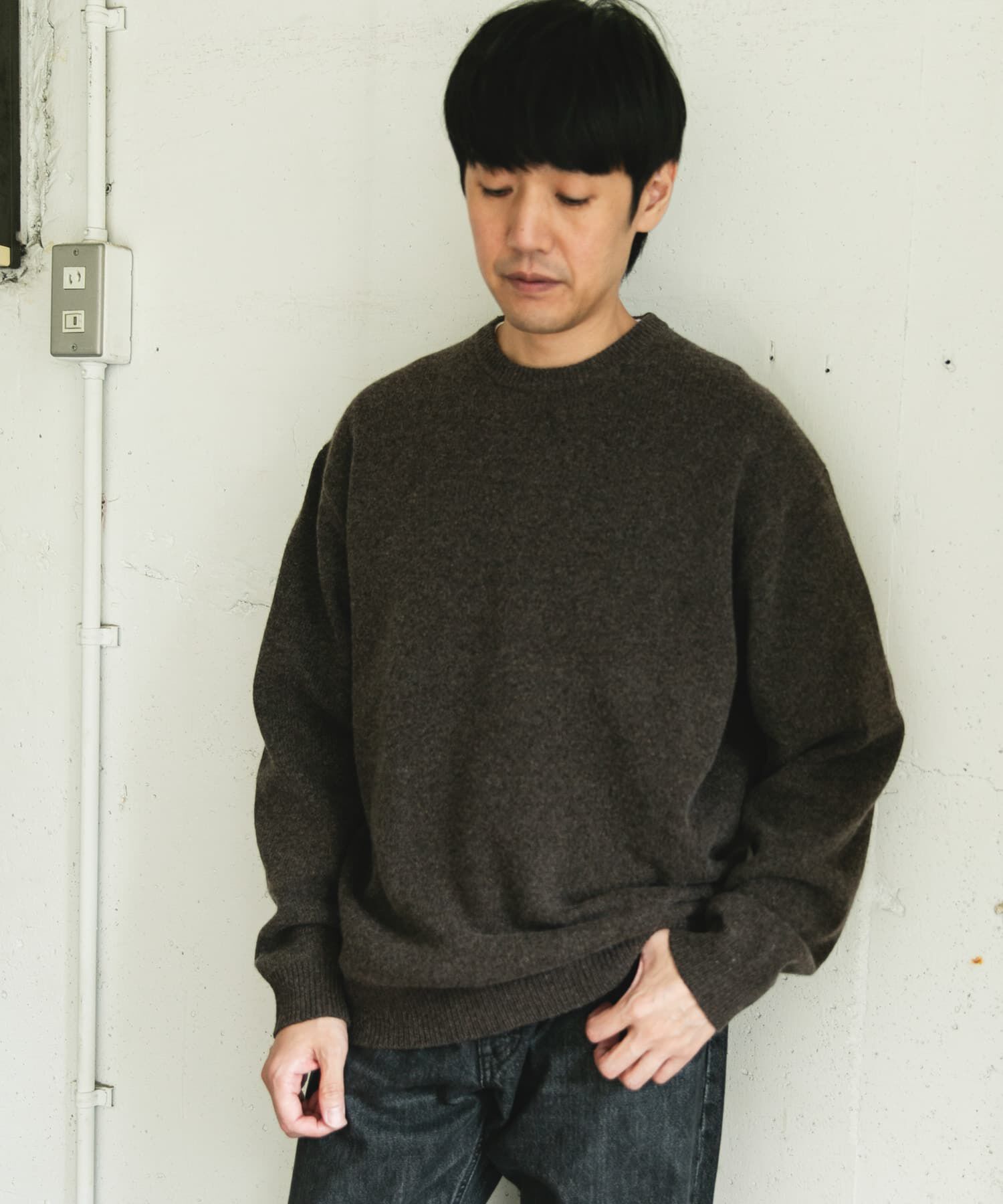 URBAN RESEARCH DOORS「ハミルトンウールクルーネックニット」|ニット・セーター|