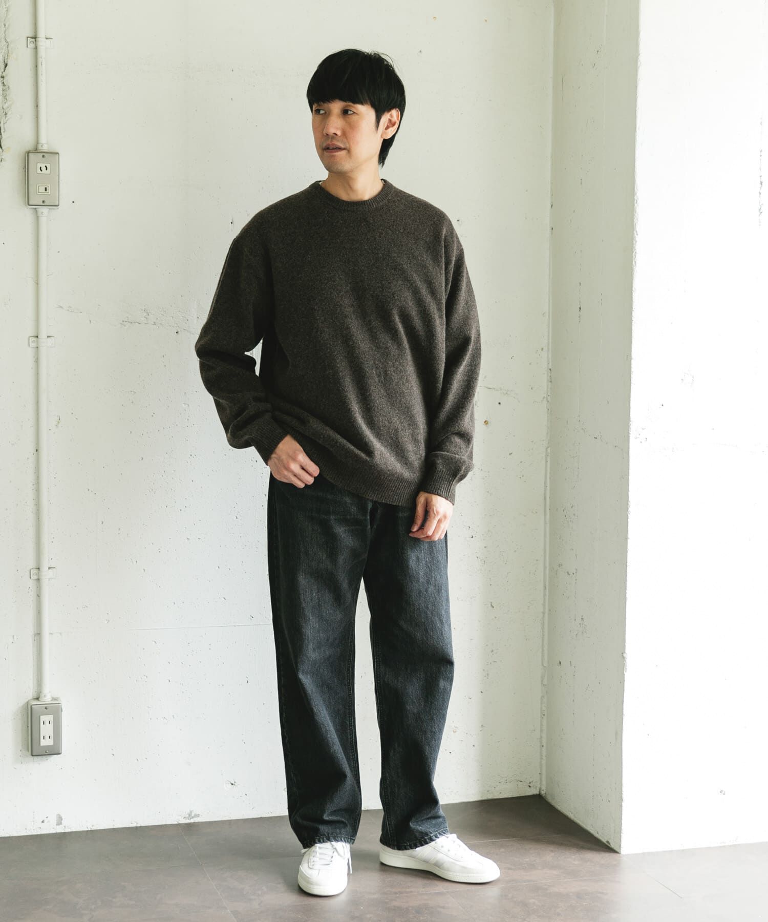 URBAN RESEARCH DOORS「ハミルトンウールクルーネックニット」|ニット・セーター|