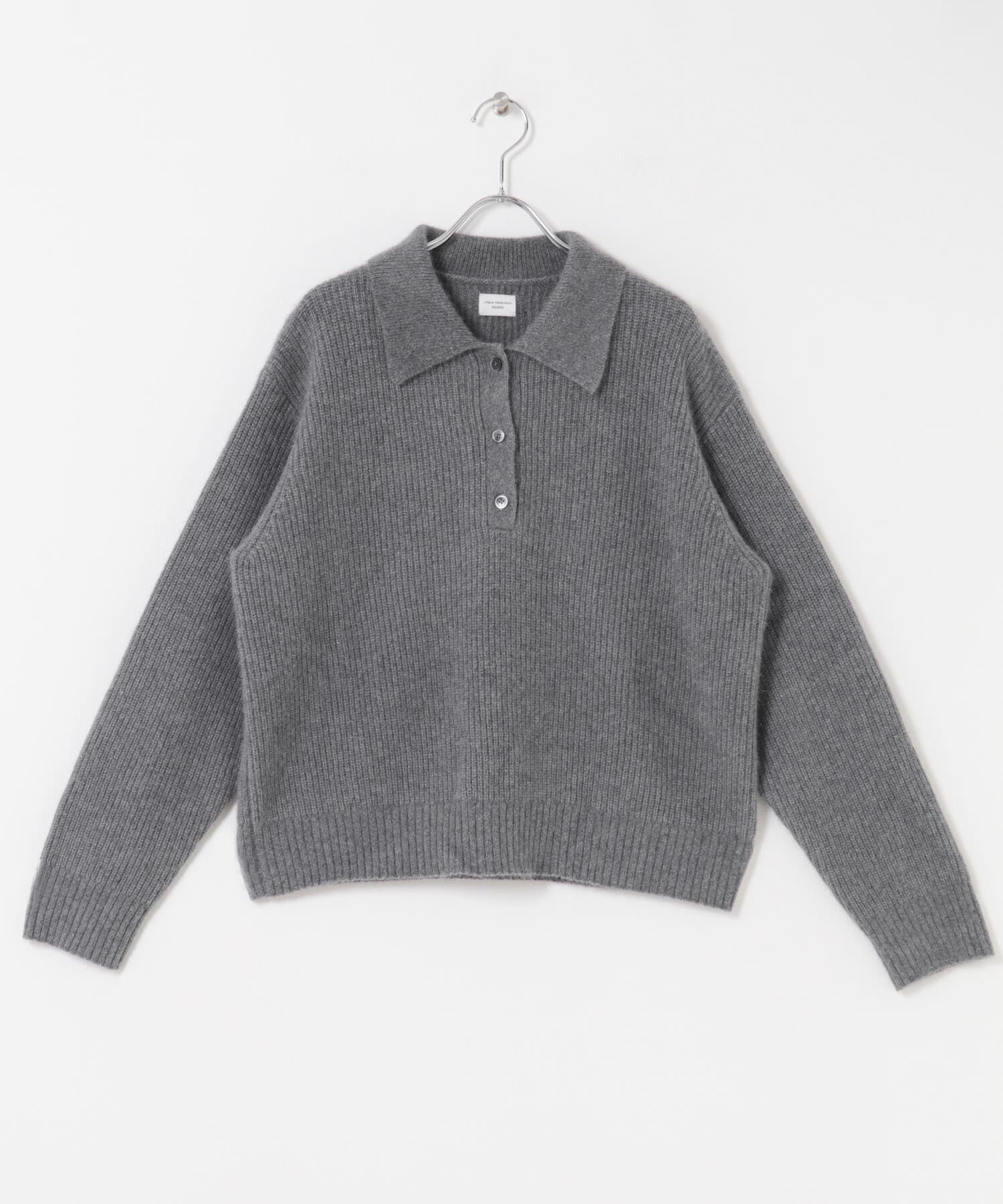 URBAN RESEARCH DOORS「FOX混衿付き畦ニット」|ニット・セーター|