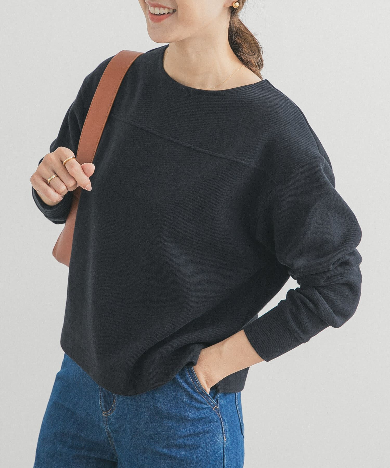 URBAN RESEARCH DOORS「『UR TECH』ボートネックプルオーバー」|Tシャツ・カットソー|