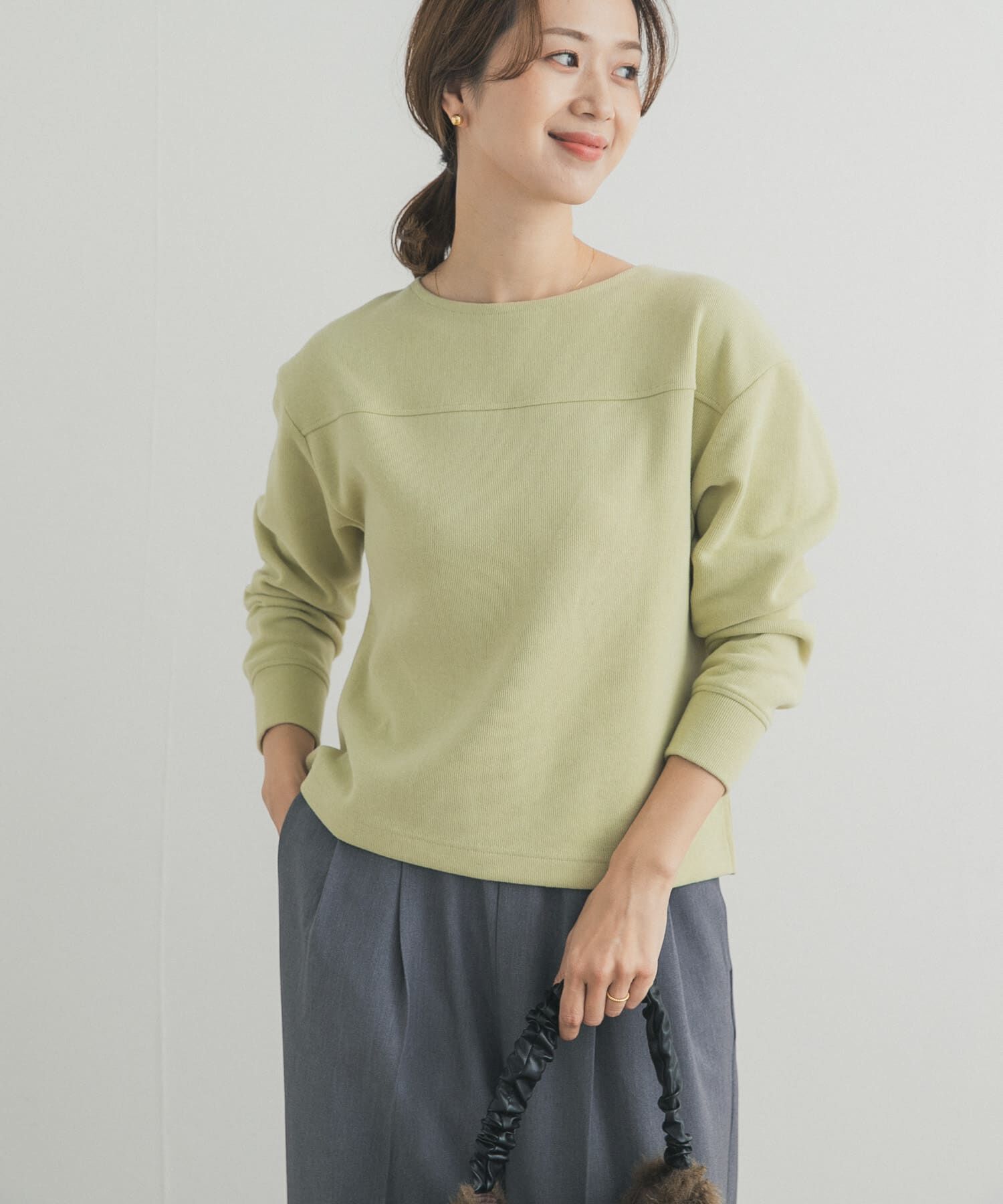 URBAN RESEARCH DOORS「『UR TECH』ボートネックプルオーバー」|Tシャツ・カットソー|