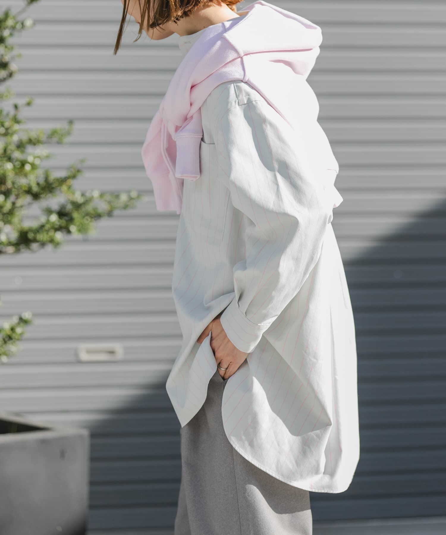 URBAN RESEARCH DOORS「FORK&SPOON　PEオックスロングシャツ」|シャツ・ブラウス|