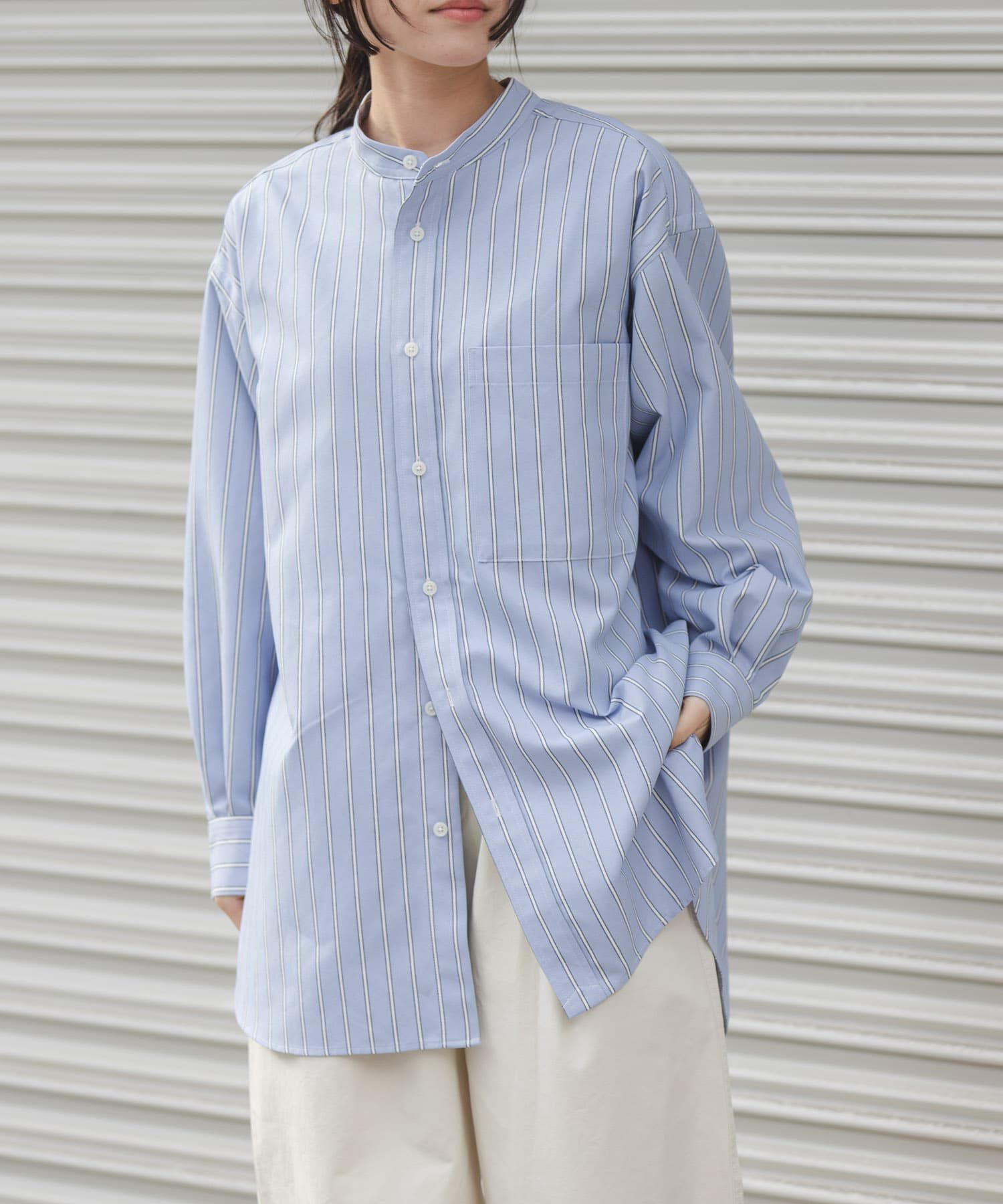 URBAN RESEARCH DOORS「FORK&SPOON　PEオックスロングシャツ」|シャツ・ブラウス|