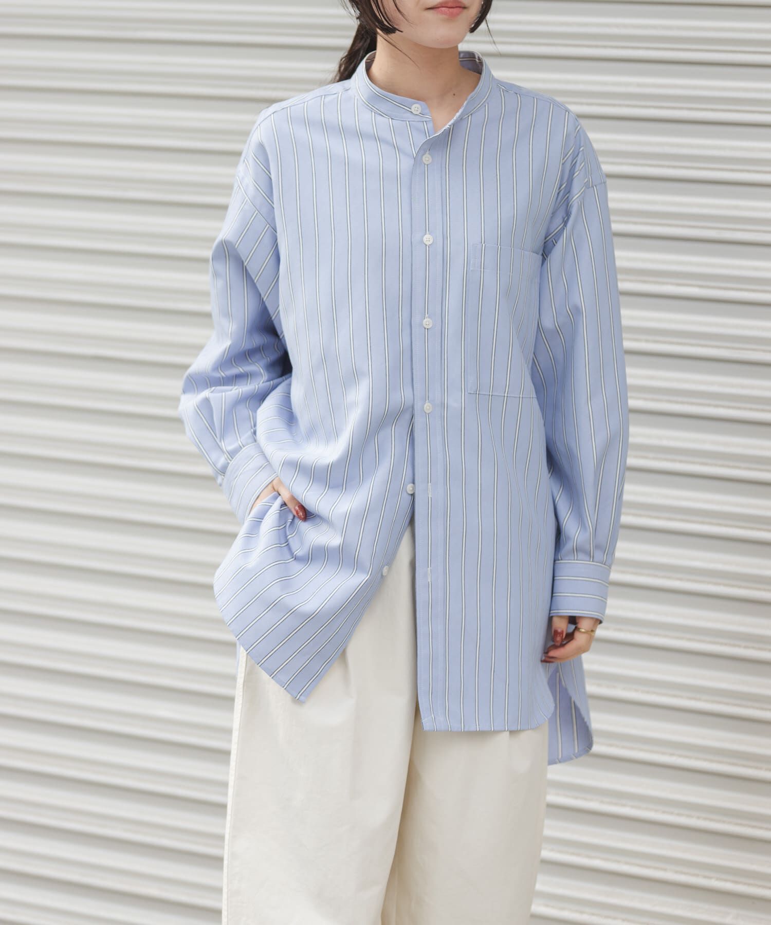 URBAN RESEARCH DOORS「FORK&SPOON　PEオックスロングシャツ」|シャツ・ブラウス|