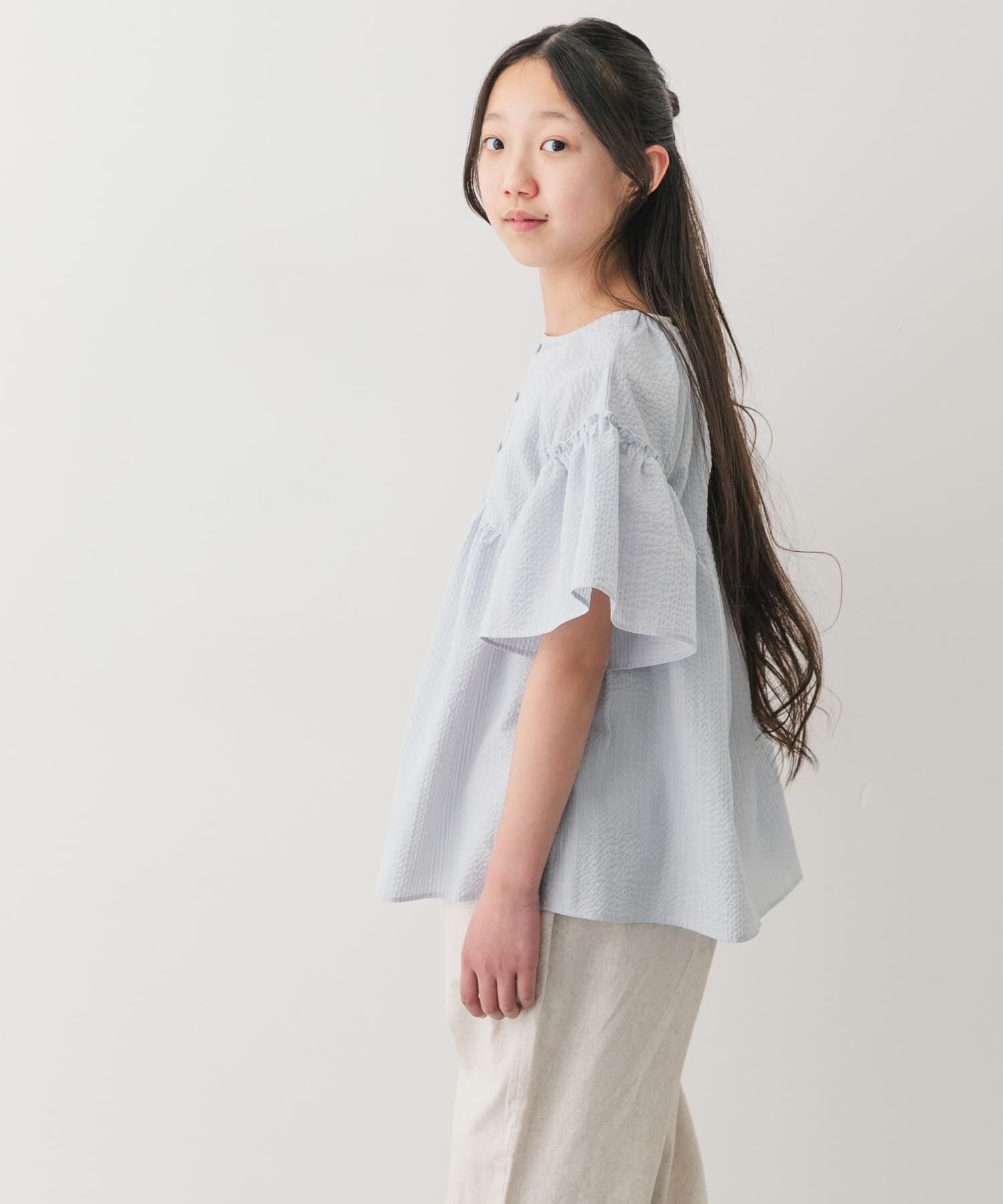 URBAN RESEARCH DOORS「『150サイズあり』ストライプ2wayサッカーブラウス(KIDS)」|その他|