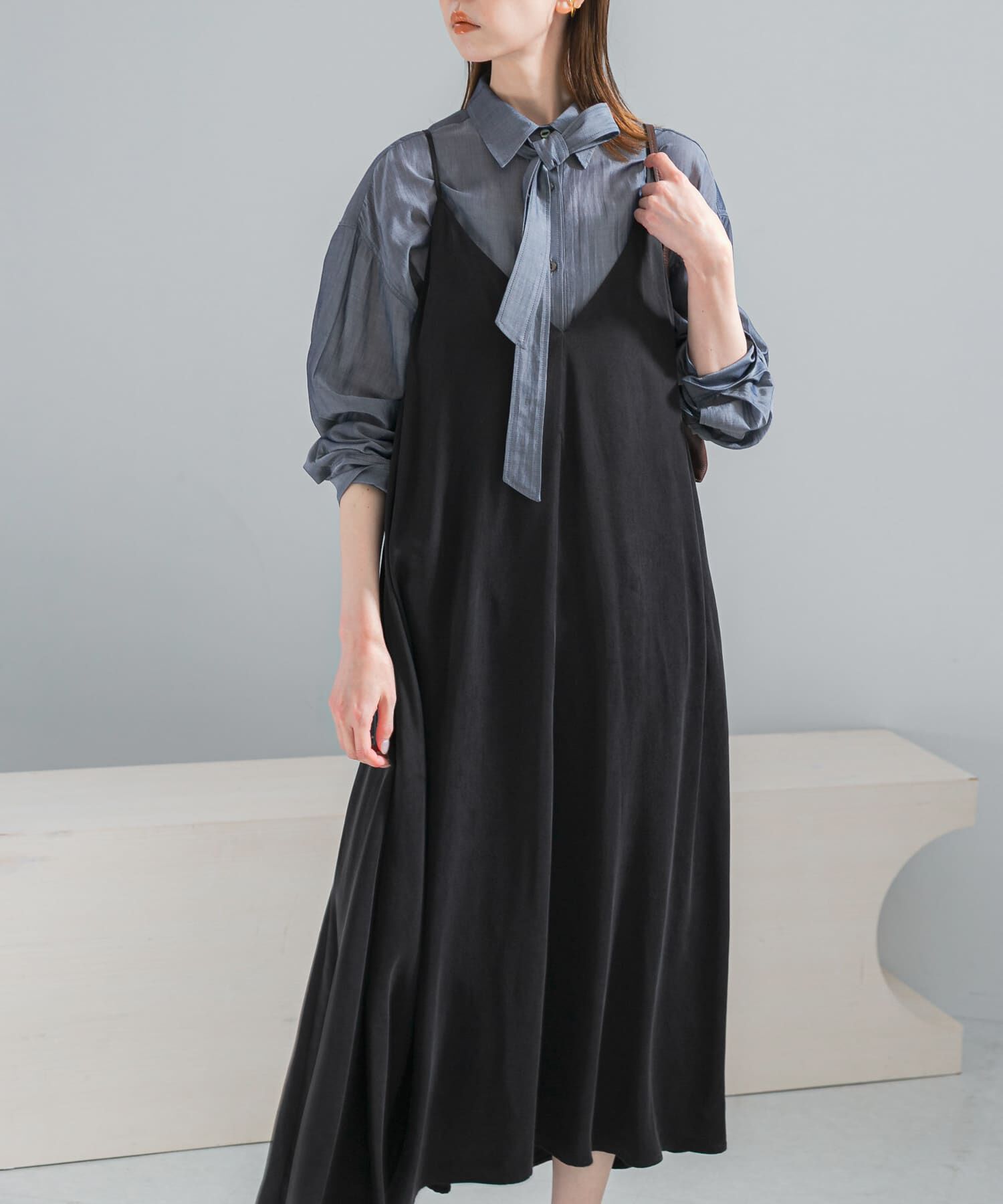 URBAN RESEARCH ROSSO「2WAYキュプラ混キャミワンピース」|ワンピース|