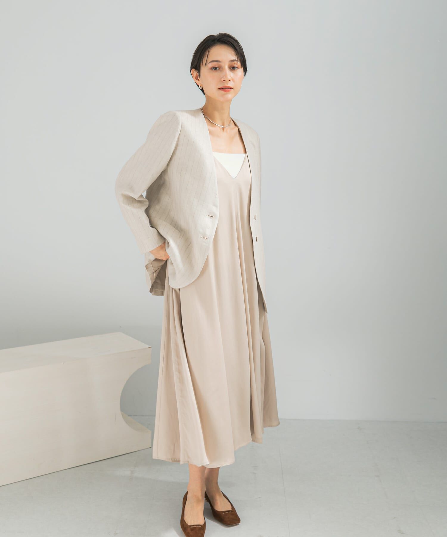 URBAN RESEARCH ROSSO「2WAYキュプラ混キャミワンピース」|ワンピース|