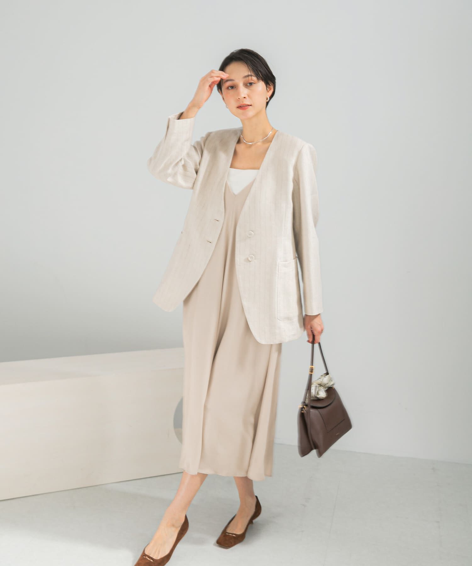 URBAN RESEARCH ROSSO「2WAYキュプラ混キャミワンピース」|ワンピース|